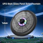 Solar Fountain with LED Lights and Backup Battery