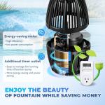 Floating Fountain Pump for Large Ponds, 5000GPH