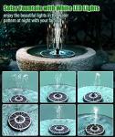 Solar Floating Fountain with 7 Nozzles - White