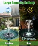 Solar Floating Fountain with 7 Nozzles - White