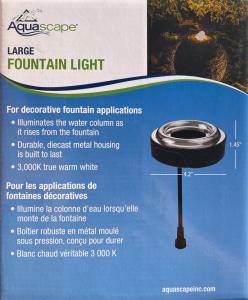 AQUASCAPE #84079 LARGE LED FOUNTAIN LIGHT - NEW FOR 2026!