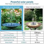 AISITIN 3.5W Solar Bird Bath Fountain Pump, Solar Fountain Pump for Bird Bath with 6 Nozzles, Solar Powered Water Fountain Pump for Garden, Ponds, Pool, Fish Tank, Aquarium and Outdoor, Black