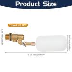 2 Pack Water Float Valve 1/2 inch, 1/2" Brass Float Ball Valve with Adjustable Arm, Automatic Fill and Control Water Level for Fountains Pool Aquariums Water Trough Water Tank Ponds (B-1/2 Inch)