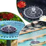 AISITIN 3.7W Solar Bird Bath Fountain Pump, 7.1" Solar Powered Water Fountain Pump for Garden, Ponds, Pool, Fish Tank, Aquarium and Outdoor