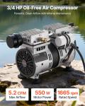 VEVOR Pond Aerator for Lake up to 3 Arces 5.2CFM 3/4HP Air Compressor 550W Motor