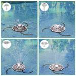 AISITIN 3.7W Solar Bird Bath Fountain Pump, 7.1" Solar Powered Water Fountain Pump for Garden, Ponds, Pool, Fish Tank, Aquarium and Outdoor