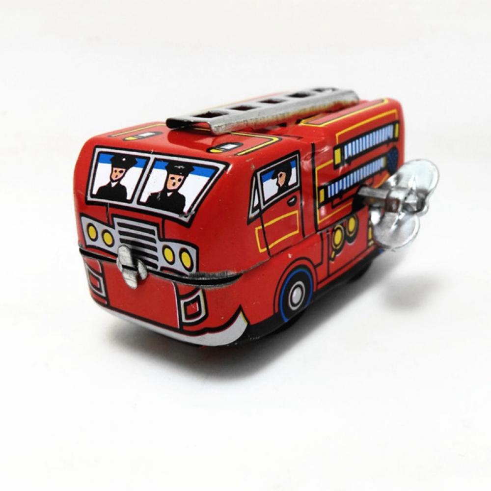 Vintage Clockwork Tin Train Bus Toy for Kids
