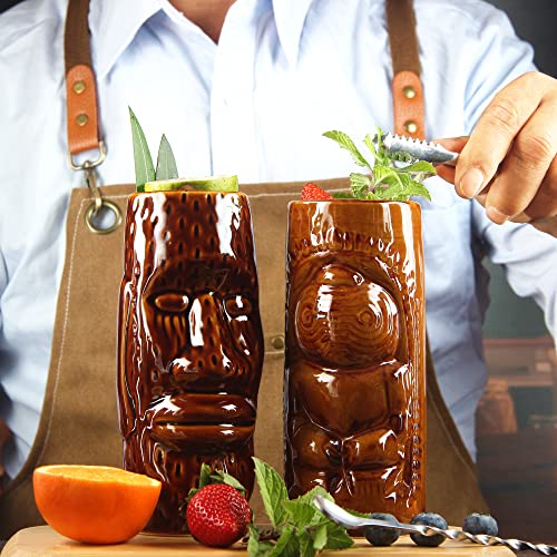 Hawaiian Tiki Mug Cocktail Set