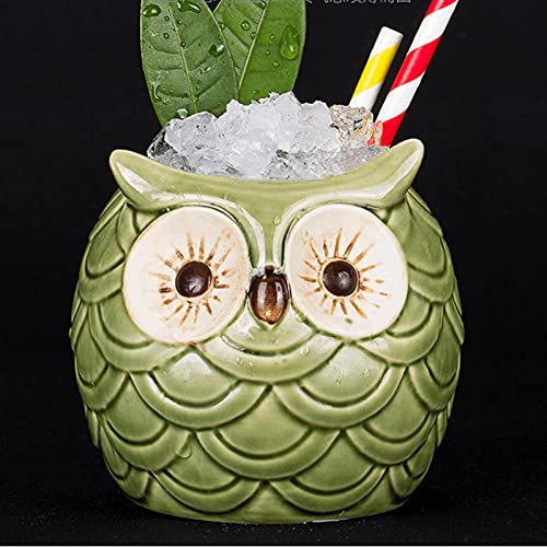 Coconut & Owl Ceramic Tiki Mug Set