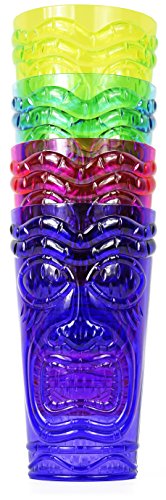 12 Tiki Cups - Vibrant Reusable Drinkware Set