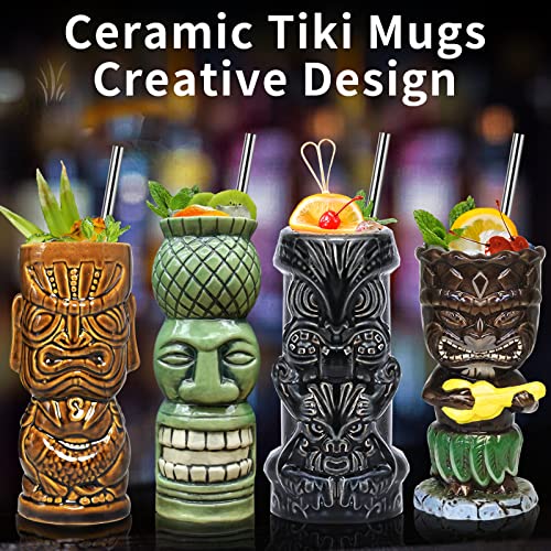 Ceramic Tiki Party Cups Set