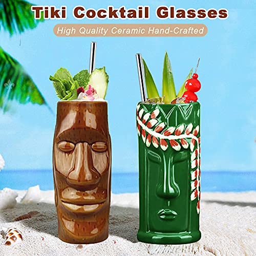 Hawaiian Tiki Mugs Set of 4