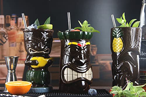 Ceramic Tiki Mugs Set of 4
