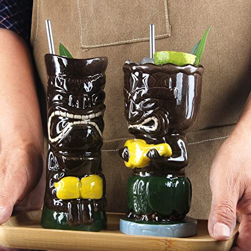 Ceramic Tiki Mugs Set of 4