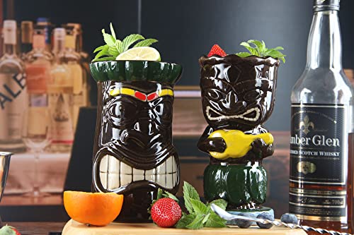 Ceramic Tiki Mugs Set of 4