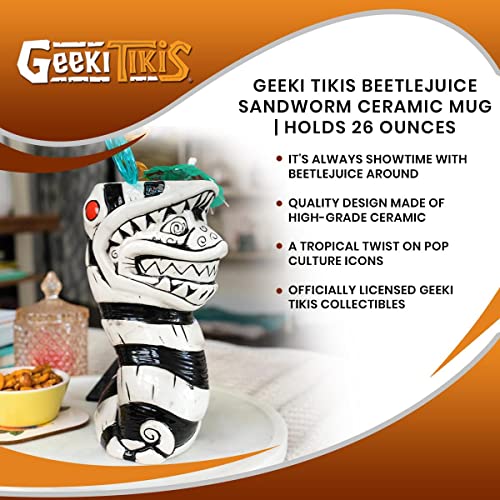 Beetlejuice Sandworm Ceramic Tiki Mug
