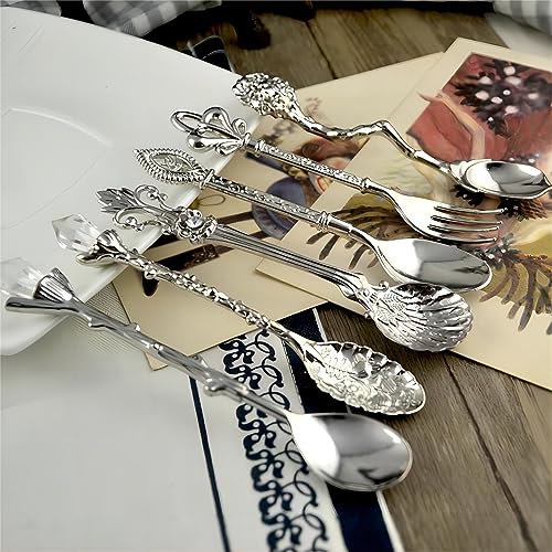Vintage Zinc Alloy Teaspoon Set for Home and Cafe