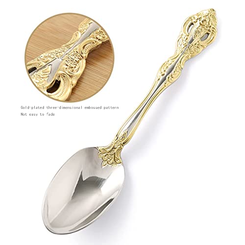 Vintage Gold Silverware Set for 12