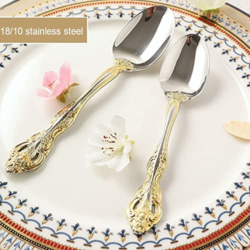 Vintage Gold Silverware Set for 12