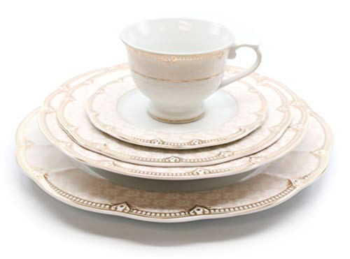 Vintage Gold Dinnerware Set 'Sandra