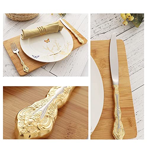 Vintage Gold Silverware Set for 12