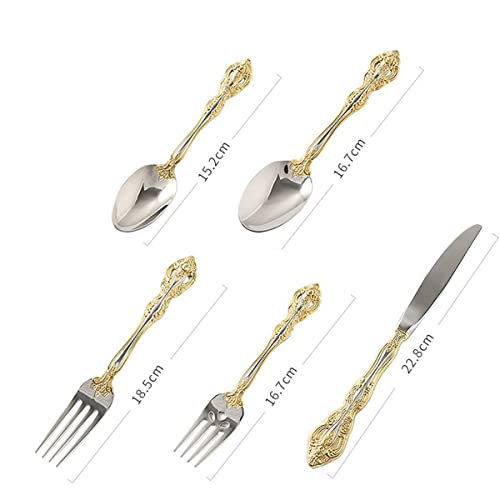 Vintage Gold Silverware Set for 12