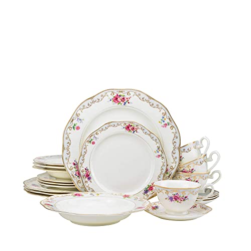57-pc Luxury Bone China Dinnerware Set