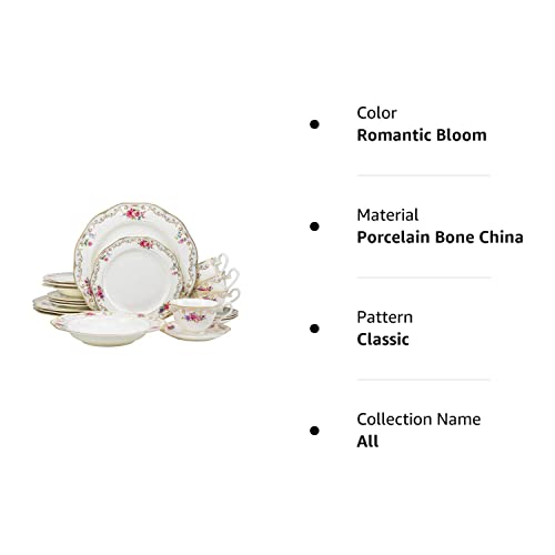 57-pc Luxury Bone China Dinnerware Set