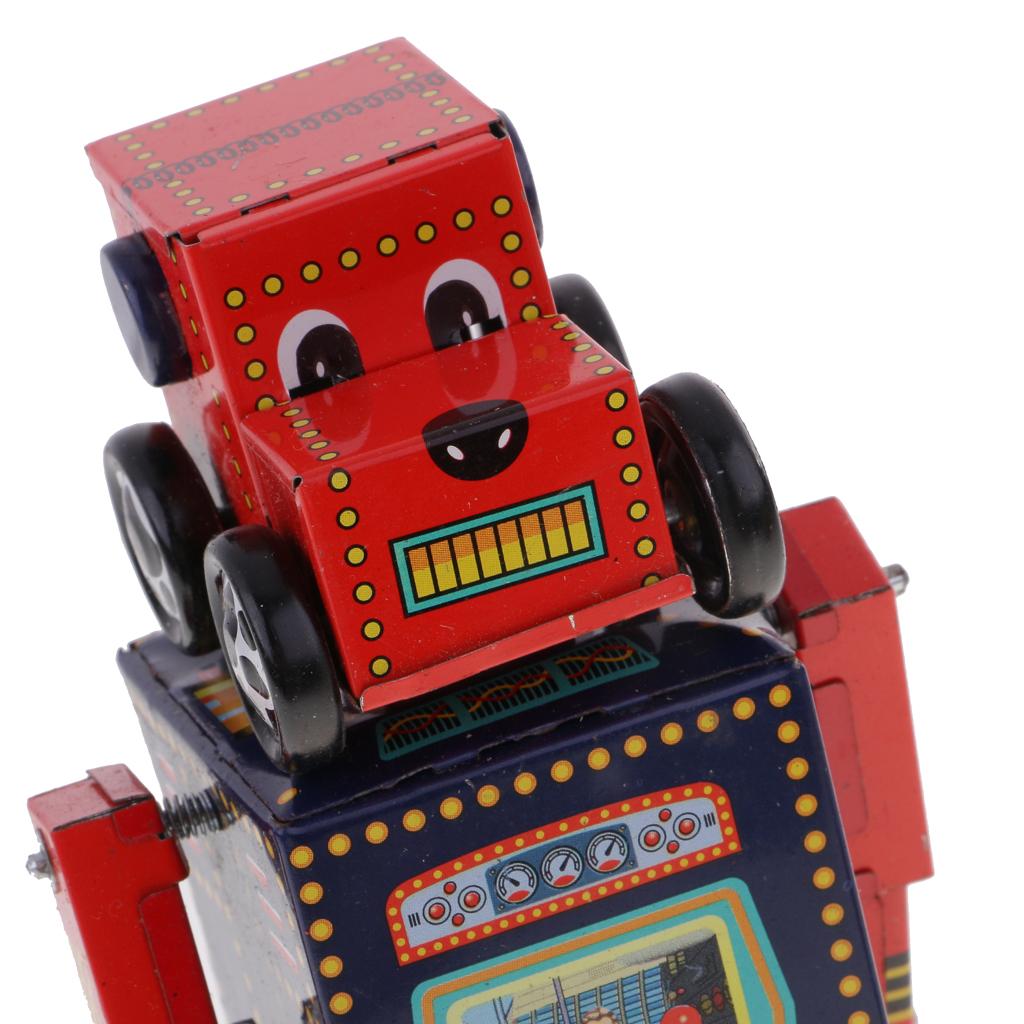 Retro Walking Search & Robot Clockwork Mechanical Tin Toys