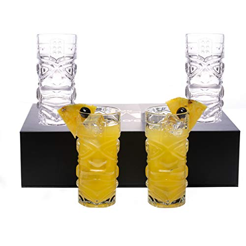 Exotic Tiki Glass Set - 4 Glasses, 450ml