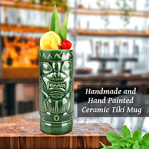 Hawaiian Tiki Cocktail Glass Set - 4 Pieces