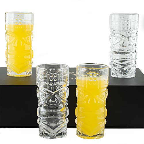 Exotic Tiki Glass Set - 4 Glasses, 450ml