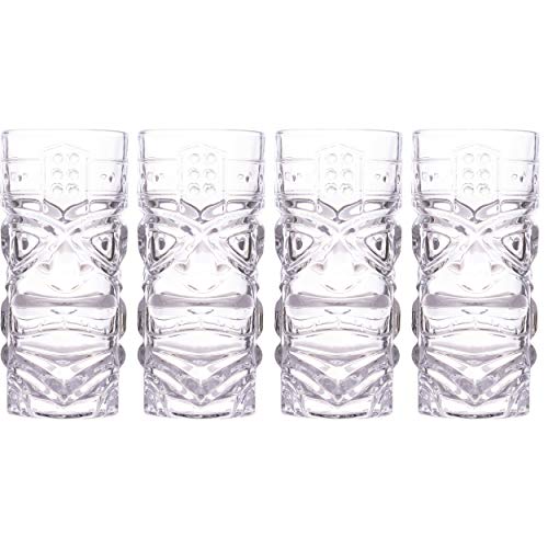 Exotic Tiki Glass Set - 4 Glasses, 450ml