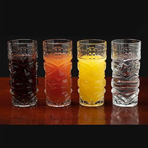 Exotic Tiki Glass Set - 4 Glasses, 450ml