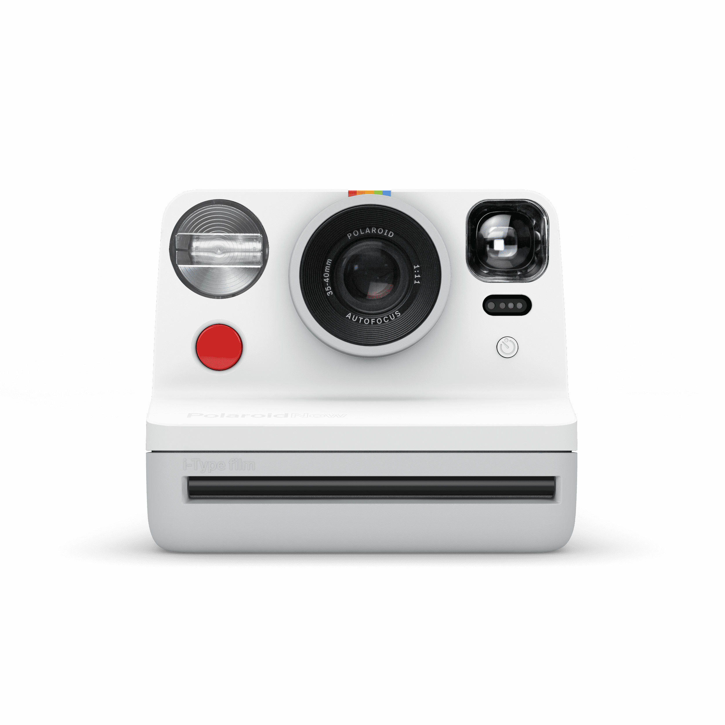 White Polaroid Now Camera and Red Pouch Bundle