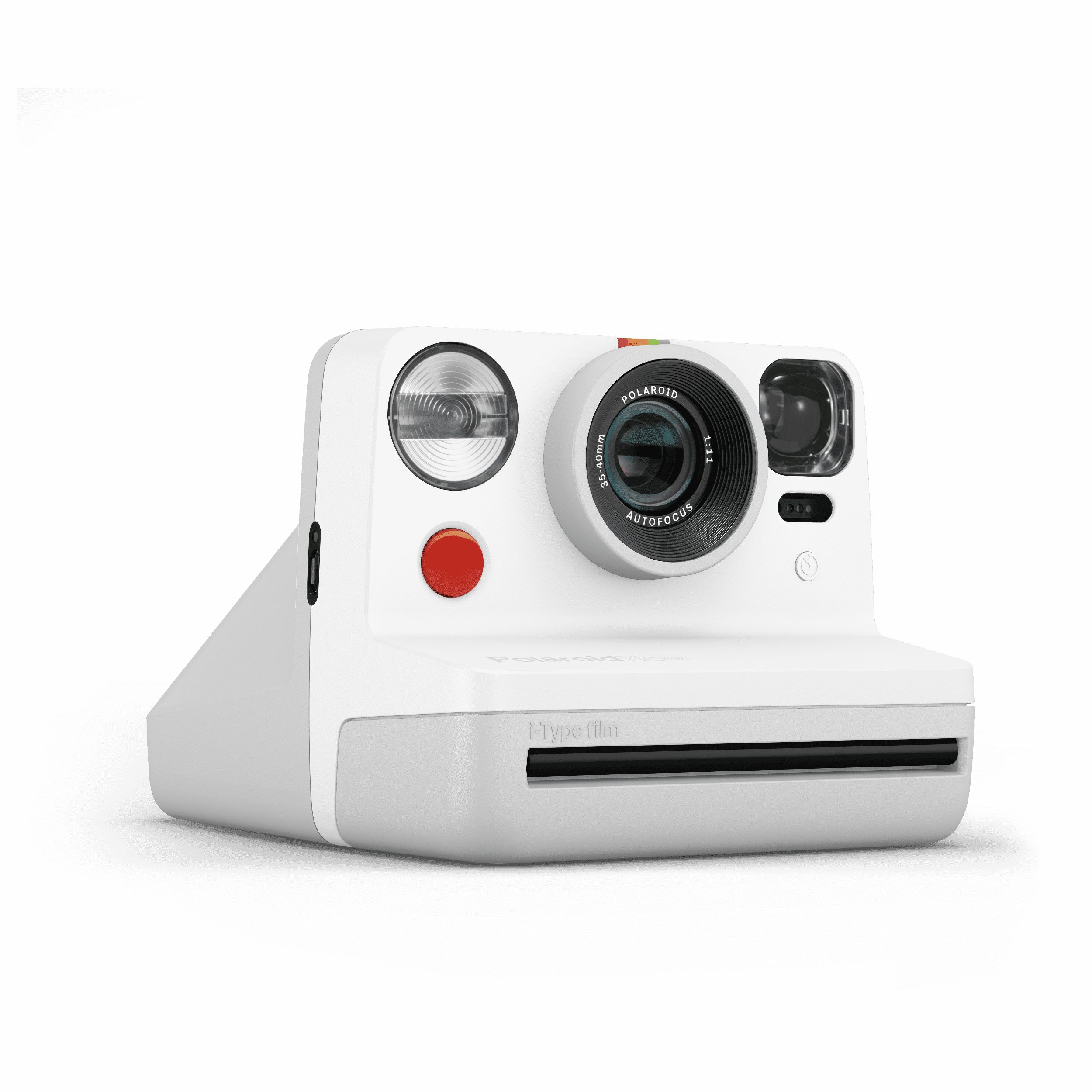 White Polaroid Now Camera and Red Pouch Bundle