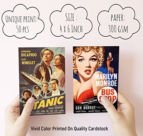 Retro Movie Collage Kit with 50 Posters