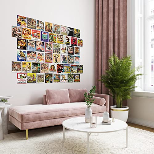 Retro Movie Collage Kit with 50 Posters