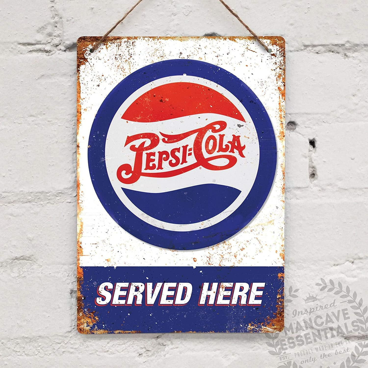 Pepsi Vintage Garage Metal Tin Sign