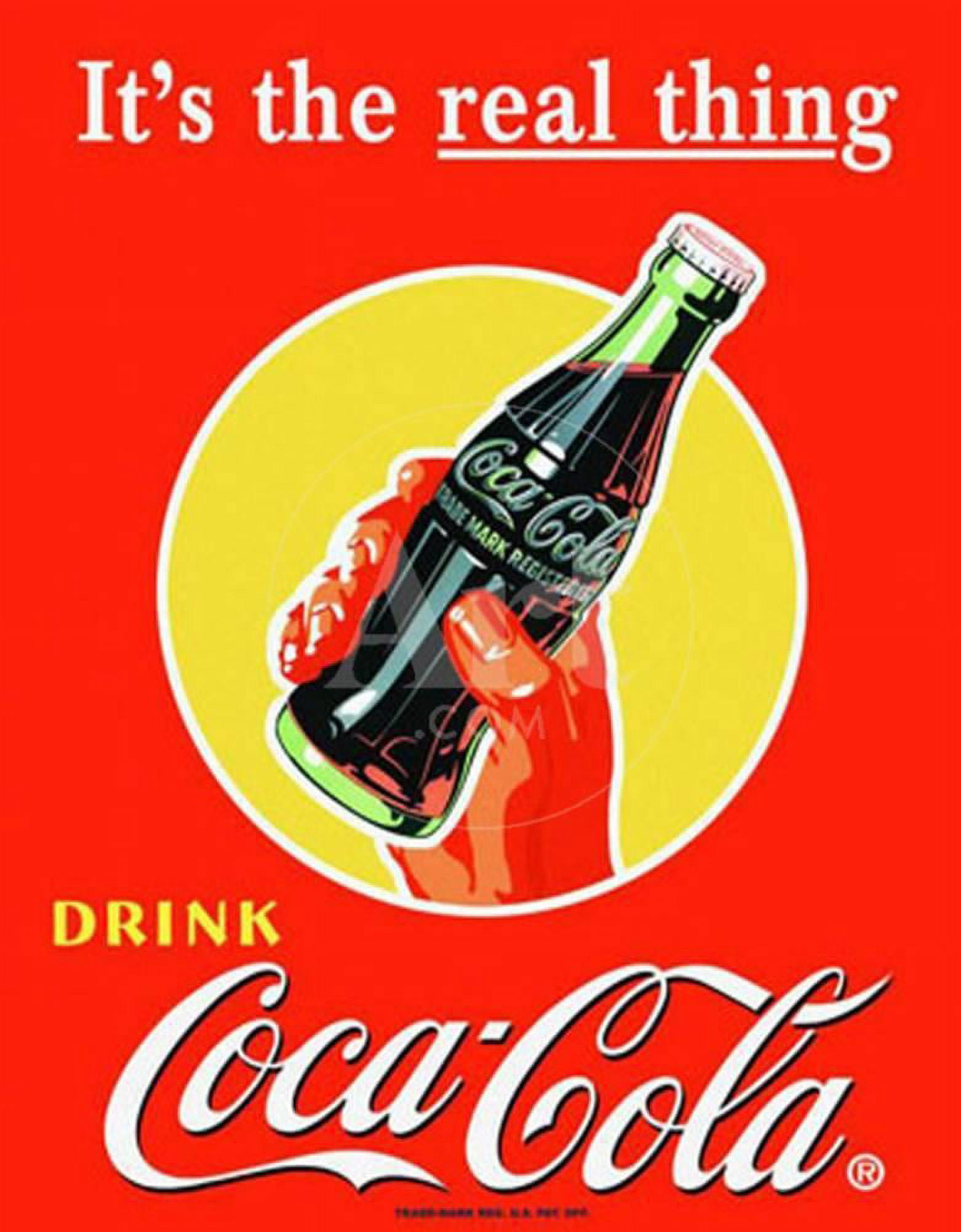 CocaCola Tin Sign 12.5x16 Sold by Art.Com