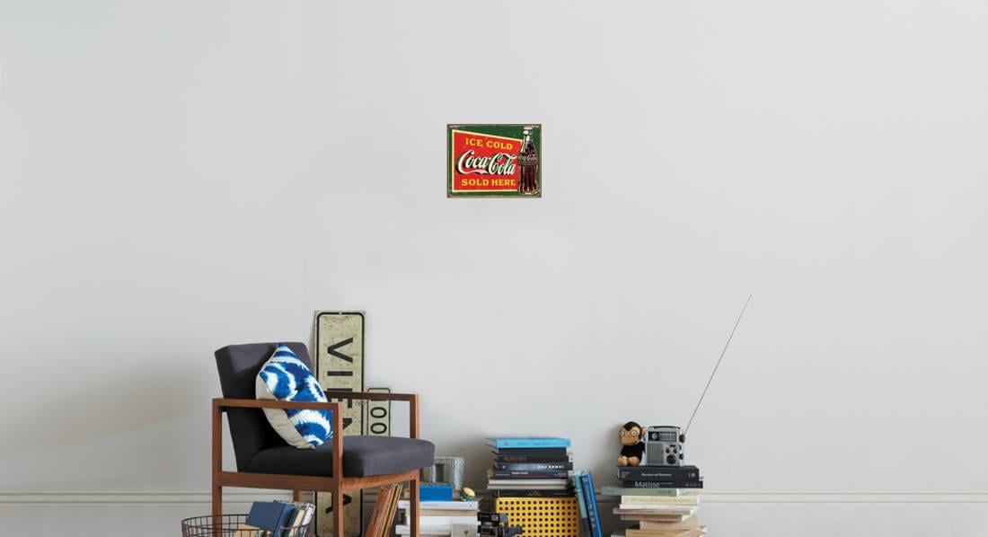 Vintage Coca-Cola Green Tin Wall Art