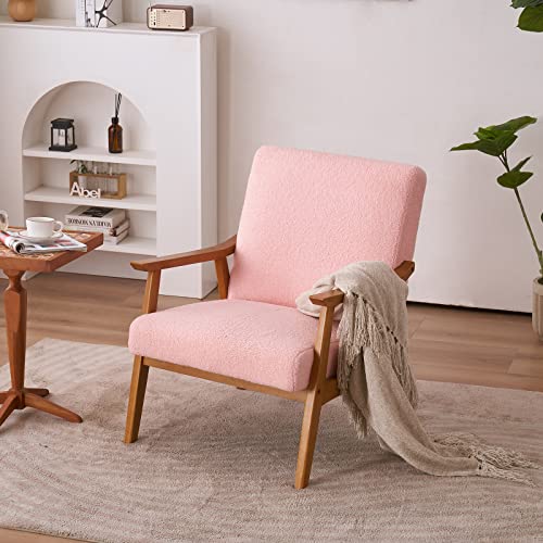 Karl Mid-Century Pink Accent Chair
