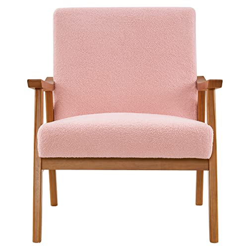 Karl Mid-Century Pink Accent Chair