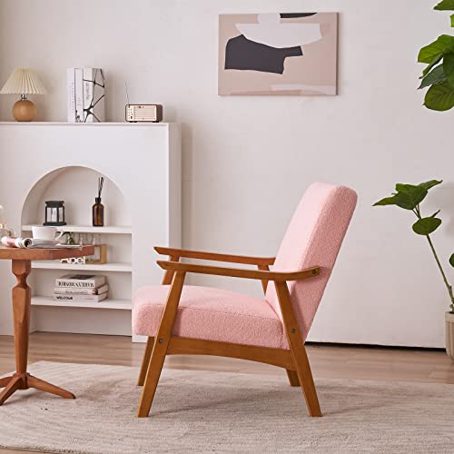 Karl Mid-Century Pink Accent Chair