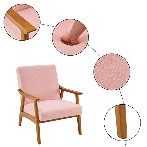 Karl Mid-Century Pink Accent Chair