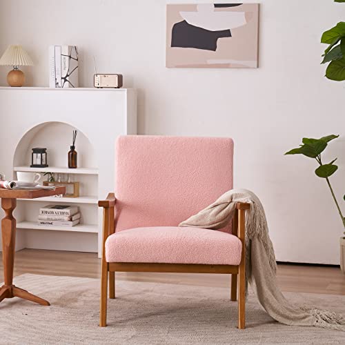 Karl Mid-Century Pink Accent Chair