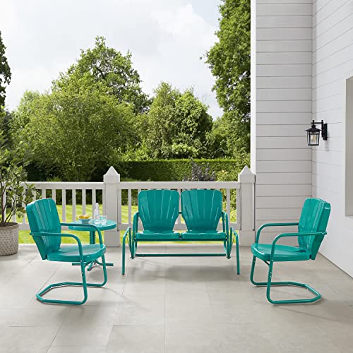 Turquoise Retro 4-Piece Outdoor Conversation Set