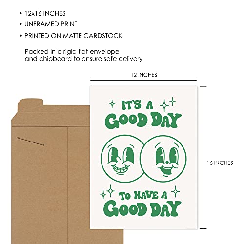 Vintage Good Day Poster, 12x16 inch
