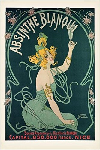 Art Nouveau Absinthe Biere Liquor Poster Set