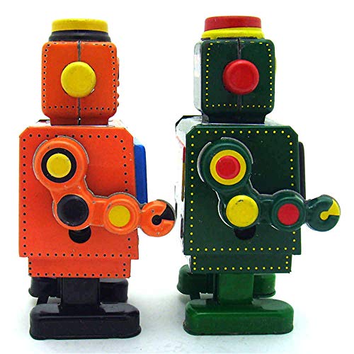 Orange Retro Tin Toy Robot Decoration/Gift